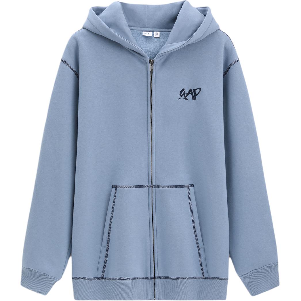 

Толстовка унисекс с капюшоном, кардиган средней толщины GAP, синий