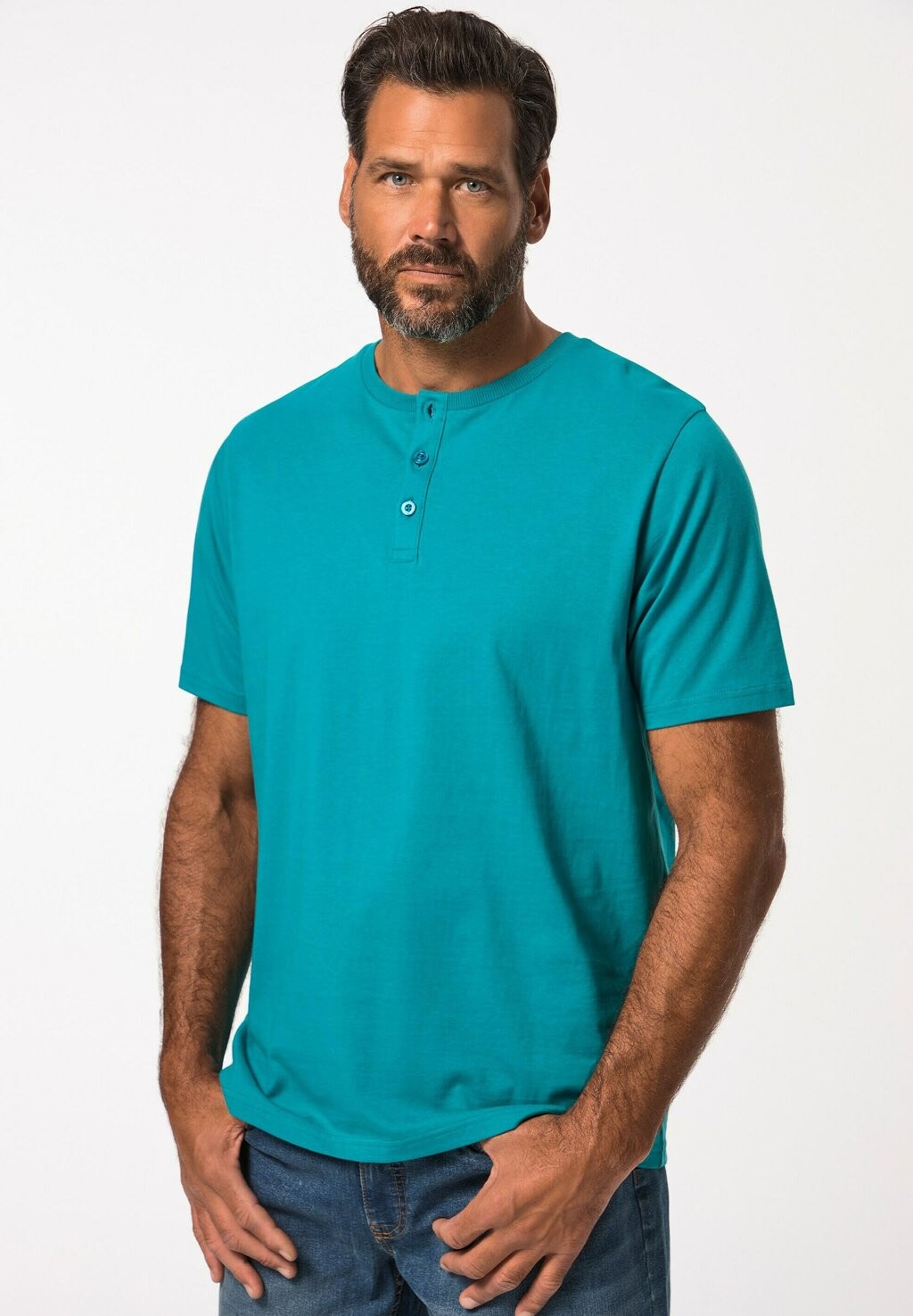 

Базовая футболка HENLEY JP1880, бирюзовый