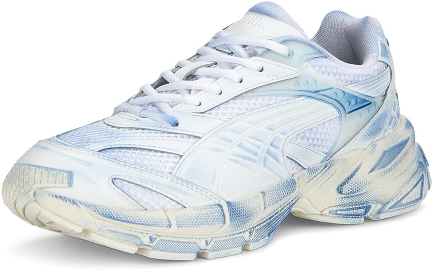 Мужские кроссовки PUMA Velophasis Overdye на шнуровке, повседневные - синие — фото 2