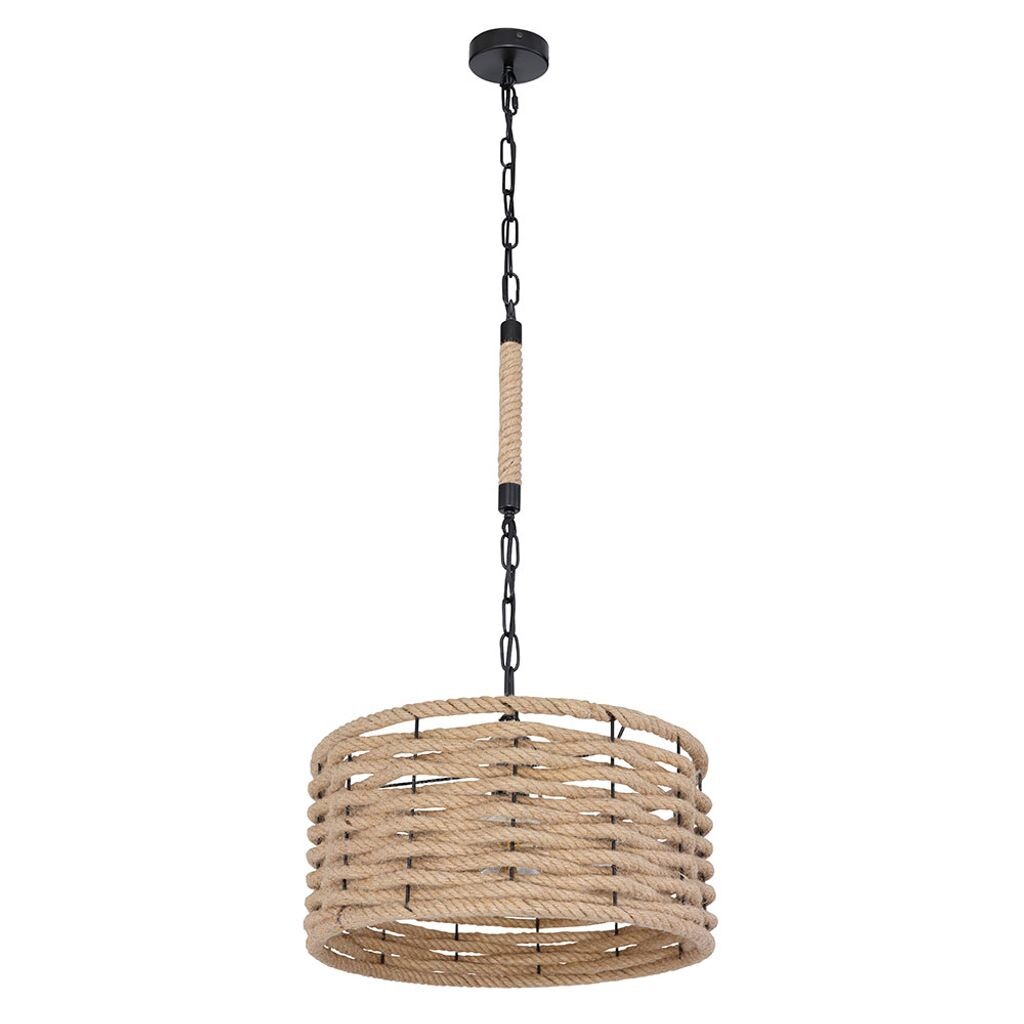 

Подвесной светильник, коричневый, пеньковая веревка, черный матовый Globo Lighting