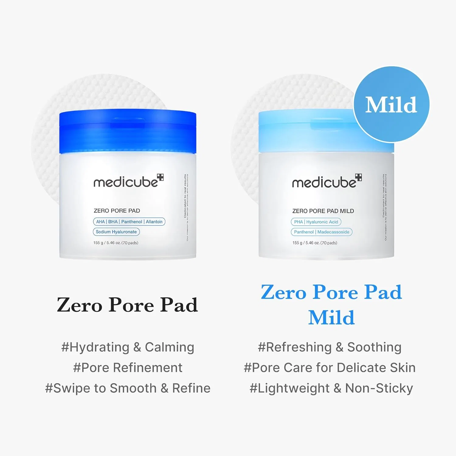 Тоник Medicube — Очищающие тонер-пэды Zero Pore Gentle Calming от — фото 3