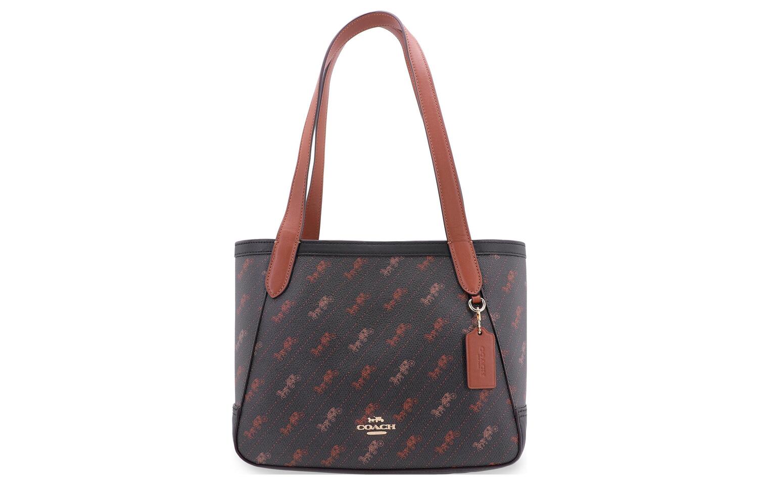 

COACH Кожаная сумка-шоппер с покрытием из ткани
