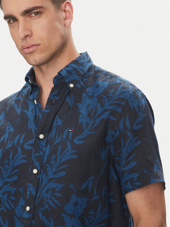 Рубашка обычного кроя Tropical MW0MW38586 Tommy Hilfiger, синий — фото 4