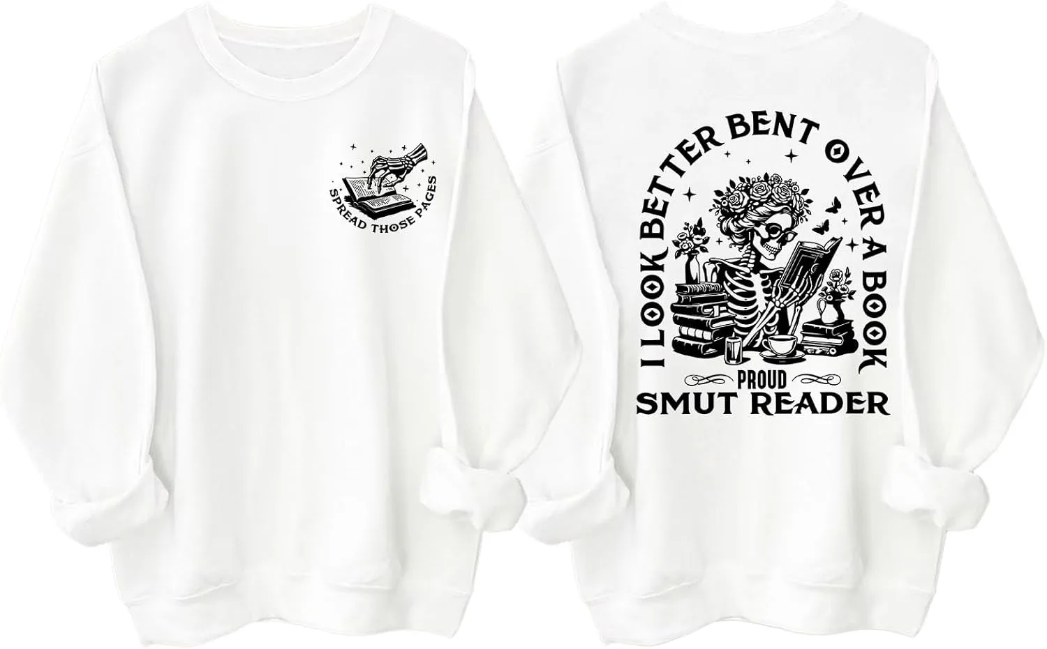 

Толстовка для любителей романтики с принтом "I Look Better Bent Over a Book" KALRUP