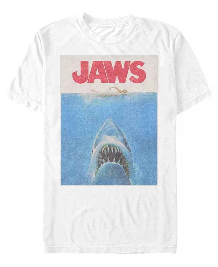 

Мужская футболка с коротким рукавом Retro Jaws Poster, белый