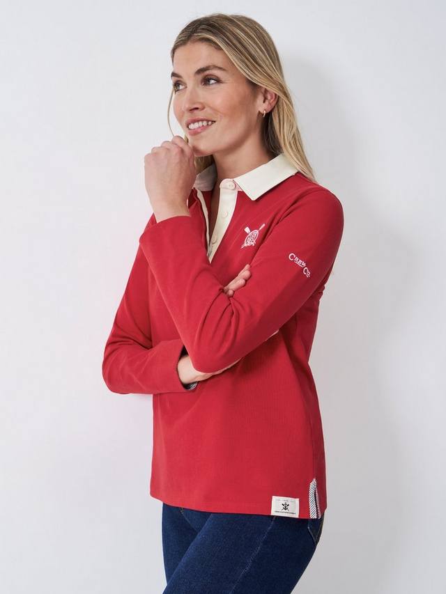 

Классическая регбийка Crew Clothing, Red Wine