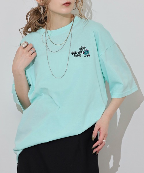 

Футболка с коротким рукавом, вышивка "Walking Donut" FUNALIVE, мятный