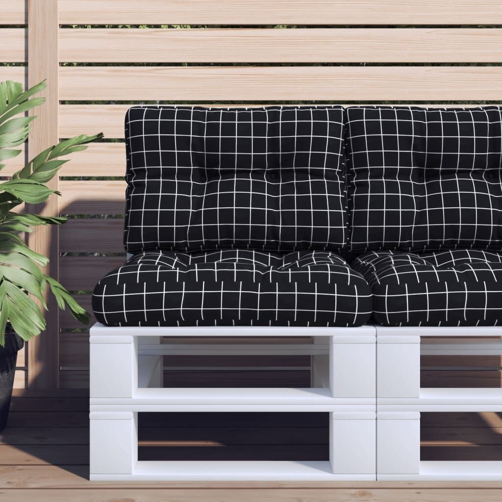 

Подушка-поддон 2 шт. Ткань с узором в черную клетку DKD HOME DECOR