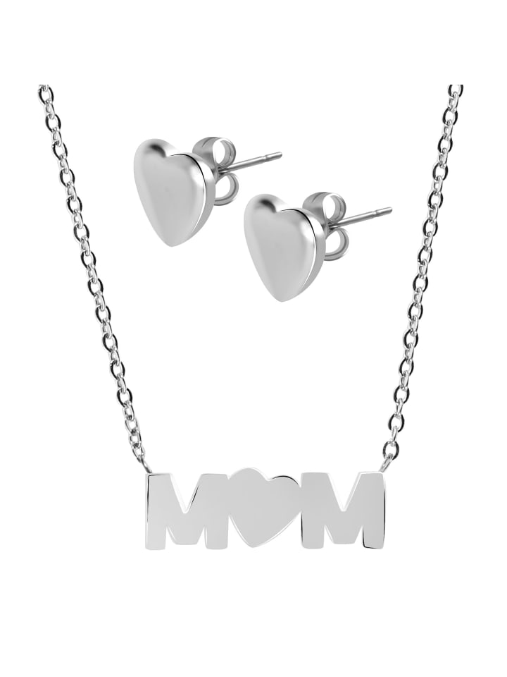 

Adeliás Женское колье из нержавеющей стали, 45 см, серебристое