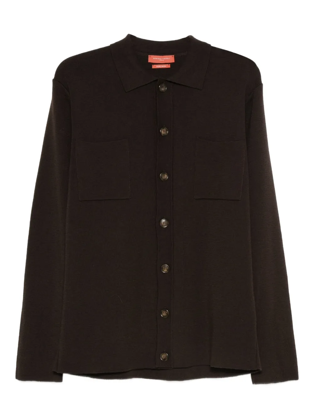 

Кардиган на пуговицах Daniele Fiesoli, коричневый