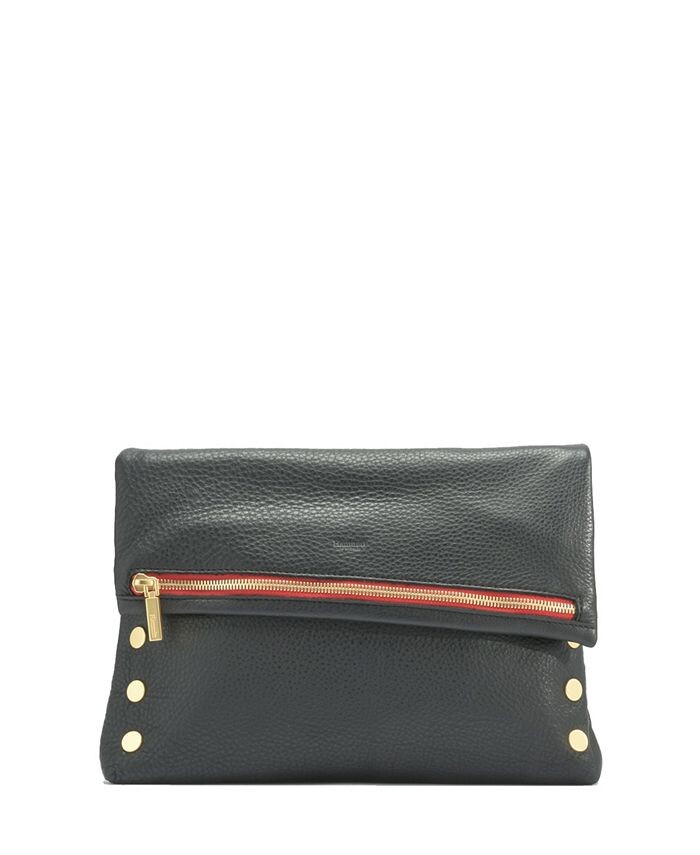 

Большая кожаная сумка через плечо VIP Hammitt, цвет Black Brushed Gold Red Zip