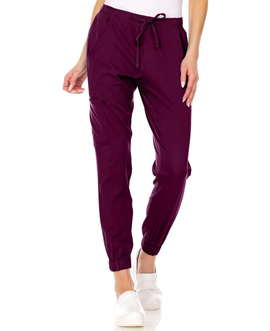 

Брюки-джоггеры Leah Plus Size с пятью карманами, эластичные, желтые, размер 3XL Medichic, Wine