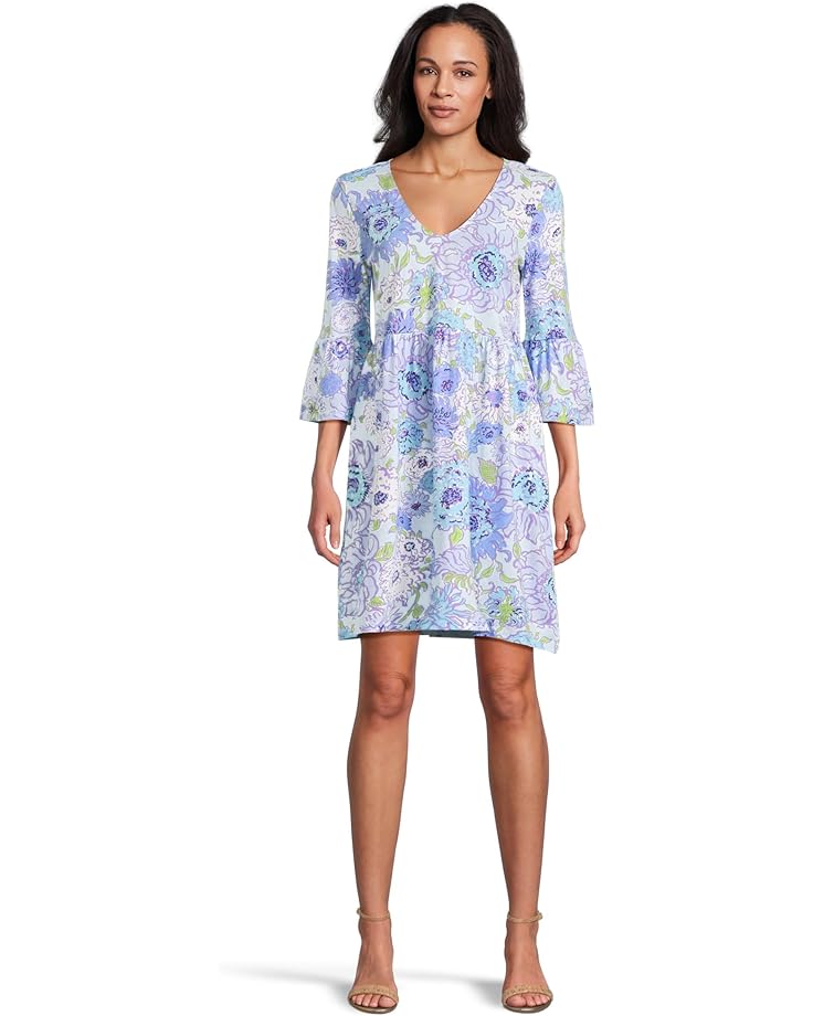 

Платье Lilly Pulitzer Jannie V-neck 3/4 Sleeve, цвет Multi Let It Gogh