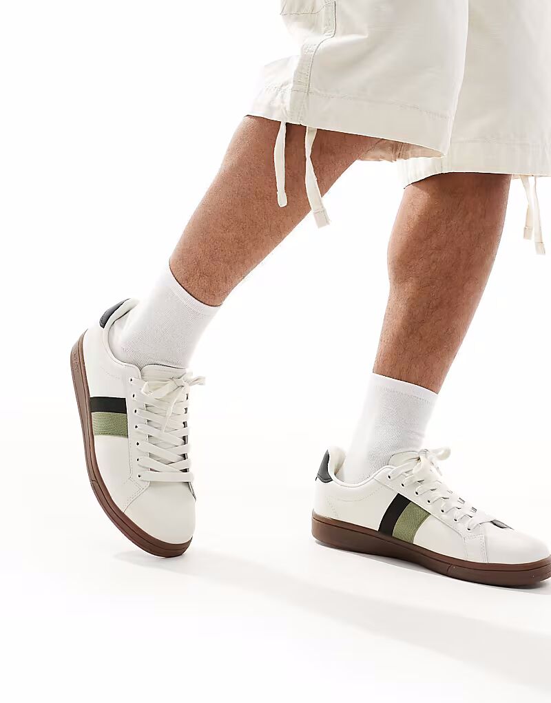 

Кроссовки Fred Perry B721 из кожи с отделкой тесьмой белого цвета