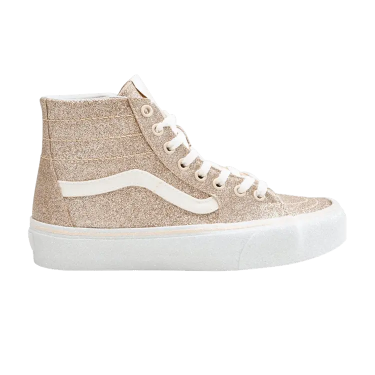 

Кроссовки Vans Sk8-Hi Tapered Glitter Macadamia, золотой