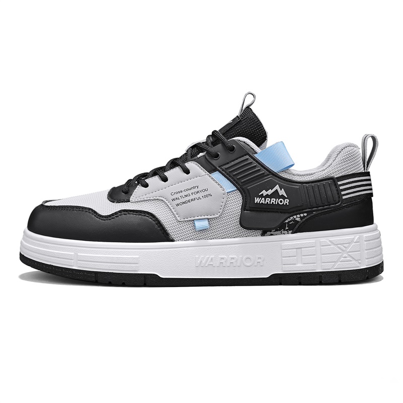

Кроссовки для скейтбординга мужские, низкие, серые WARRIOR, Black Light Gray