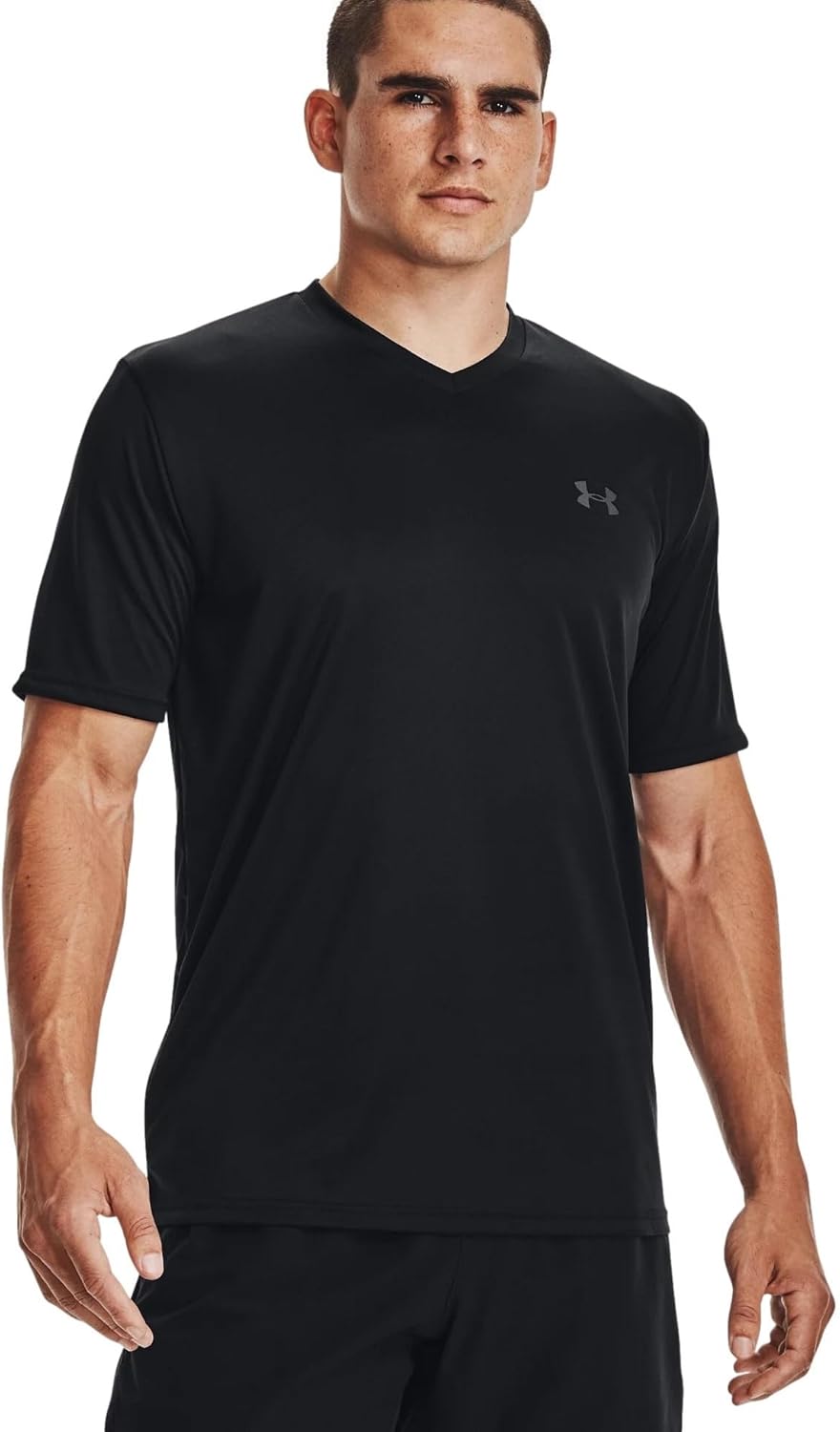 

Мужская спортивная футболка с коротким рукавом и логотипом Under Armour, Night Black.