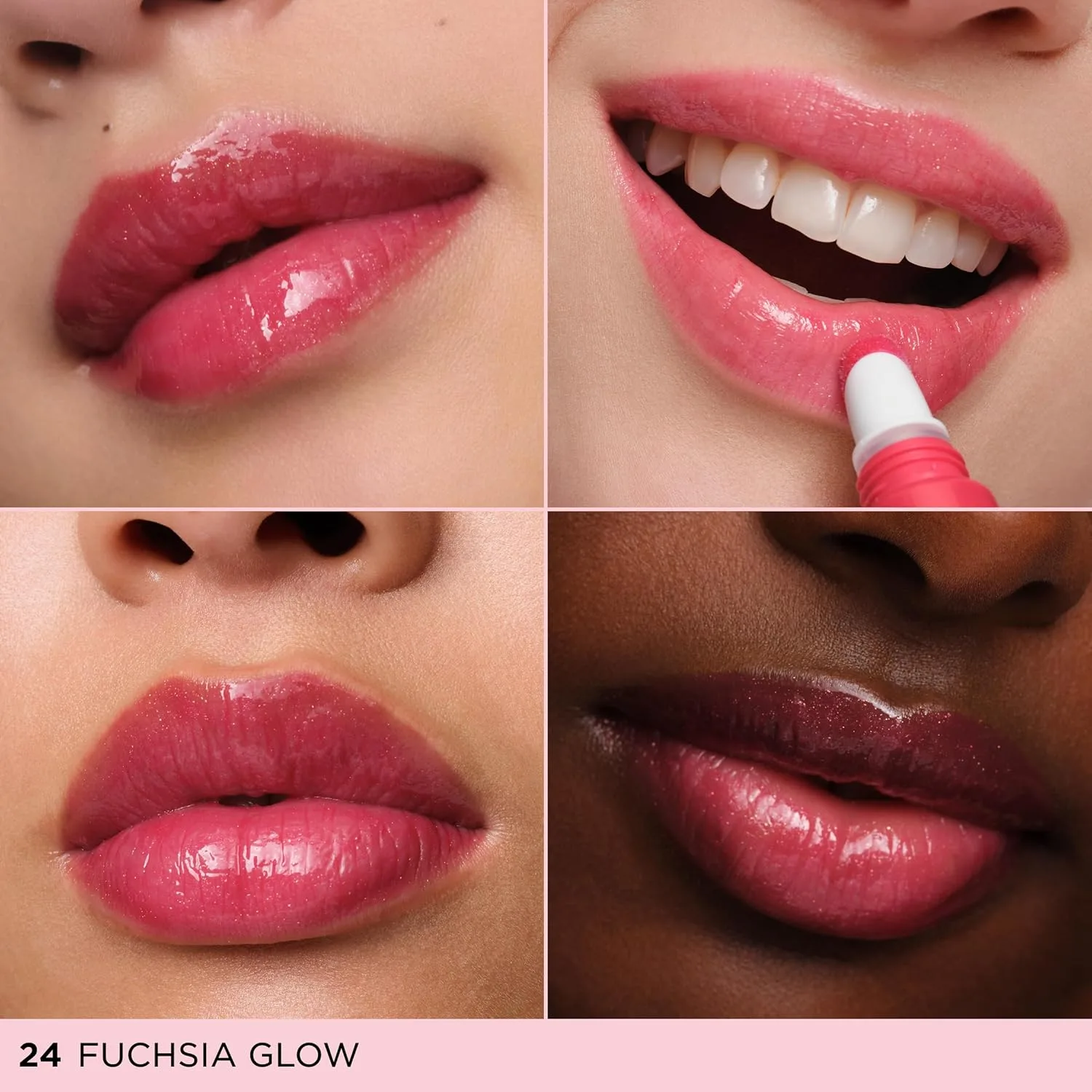 Блеск для губ Clarins Lip Perfector | Увлажняющий и придающий объем губам пептидный блеск | Мгновенный блеск с полупрозрачным мерцающим финишем | Нелипкая текстура с ароматом ванили | 0,35 унции, 24 Fuchsia Glow - Pearly Bright Berry — фото 2