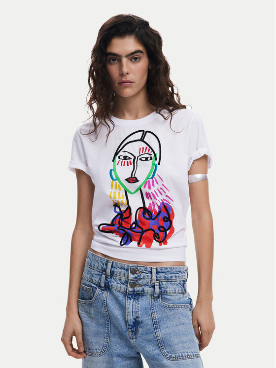 

Футболка обычного кроя Misuri 25SWTKA9 Desigual, белый