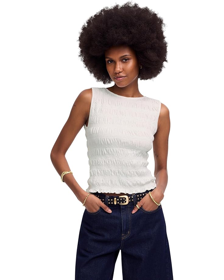 

Женская блуза Madewell Sachi Smocked, White
