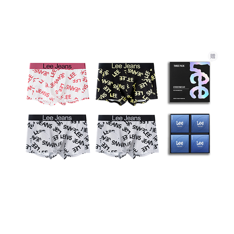 

Lee Комплект мужского белья Square-cut, подарочная коробка, 4 штуки