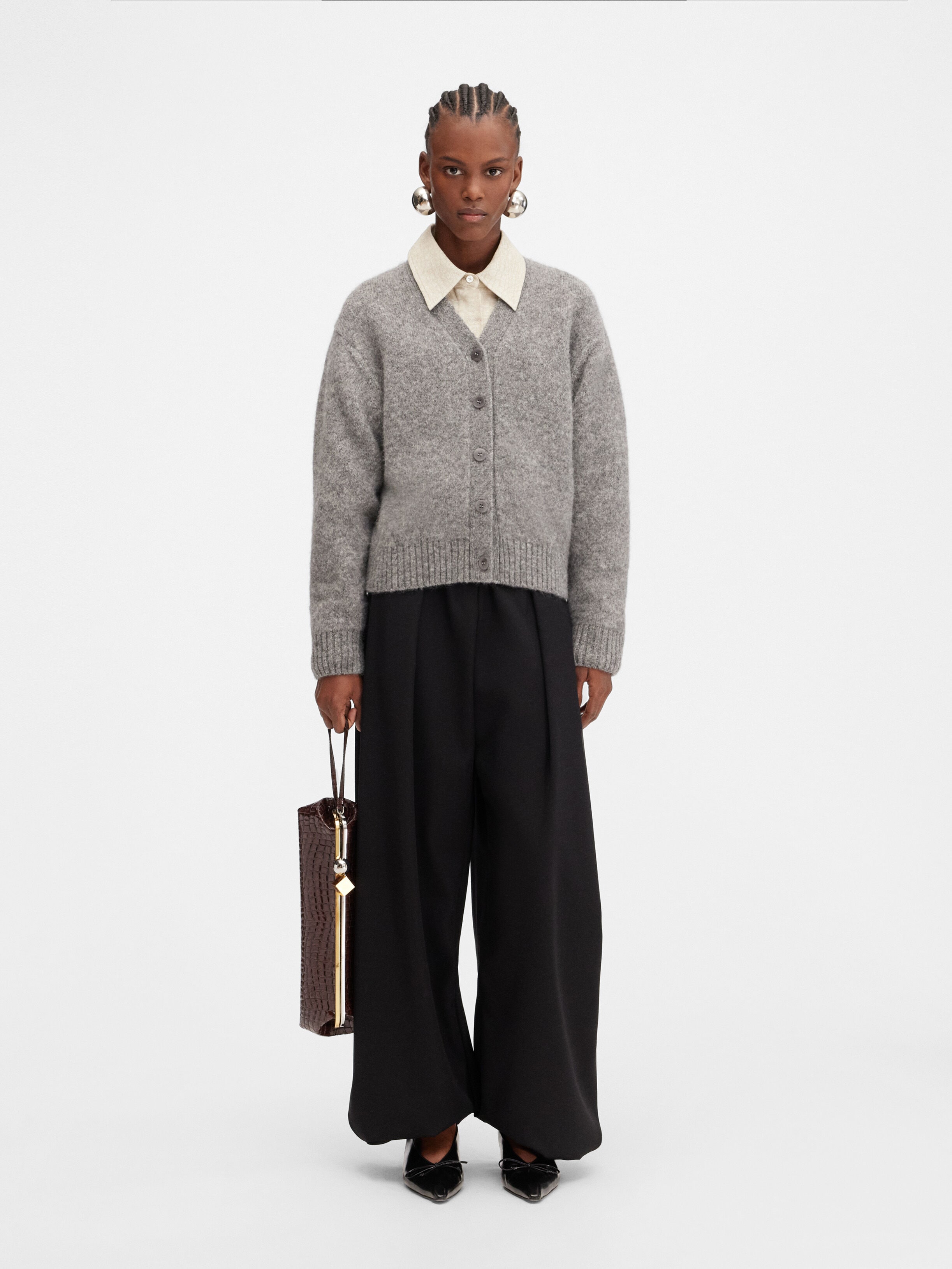 

Фирменный кардиган JACQUEMUS The Jacquemus cardigan, серый