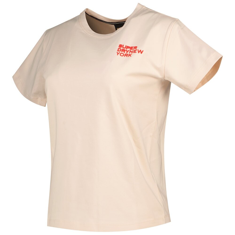 Футболка с коротким рукавом Superdry Sport Luxe Graphic Fitted, бежевый — фото 2