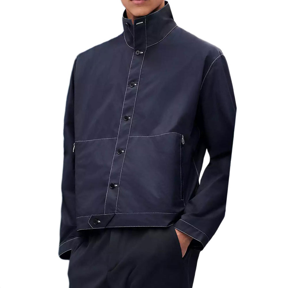 

HERMES Куртка SS25 мужская морская синяя, Marine Blue