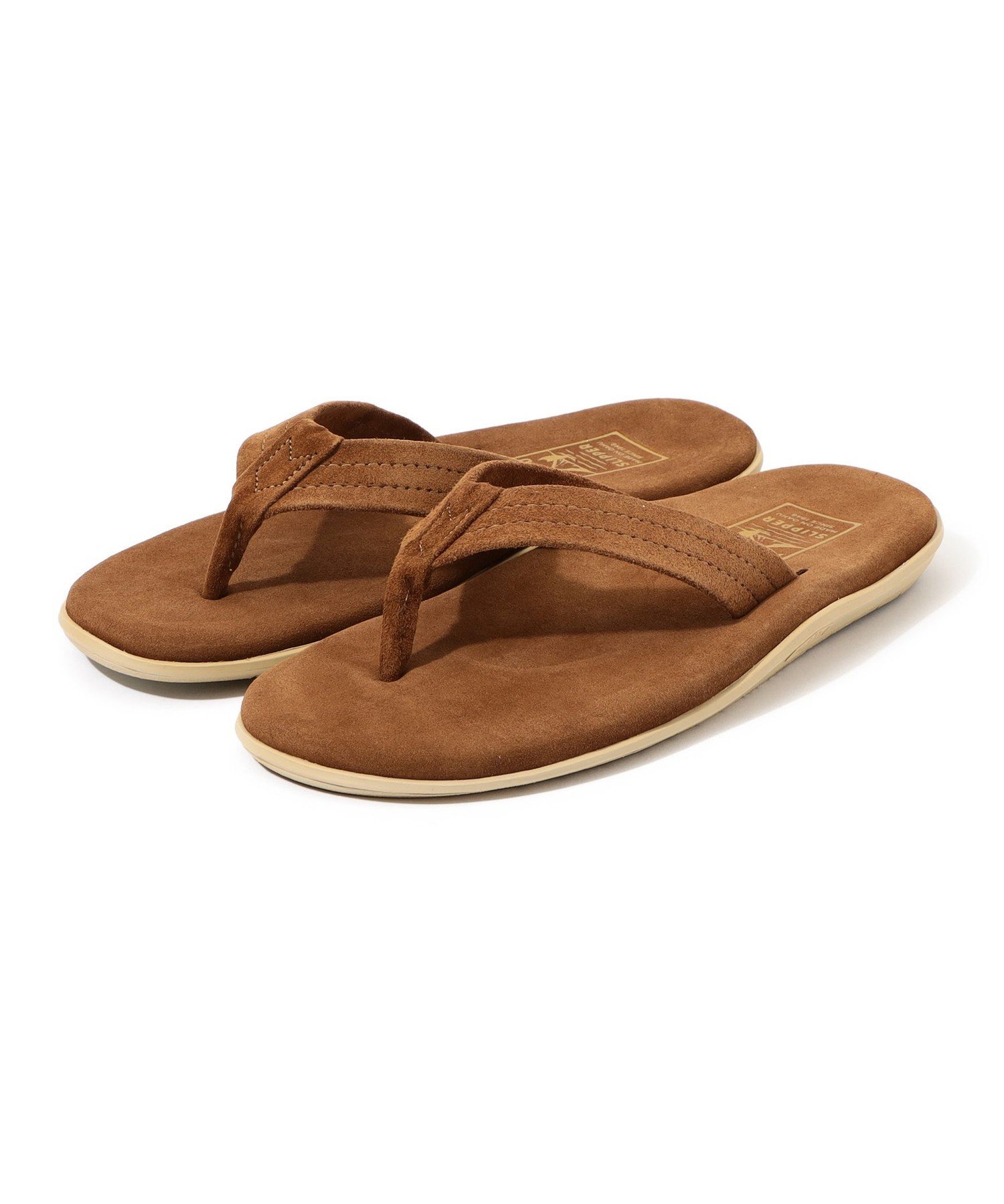 Замшевые сандалии-вьетнамки ISLAND SLIPPER PT203 Tomorrowland Goods, 45 Camel