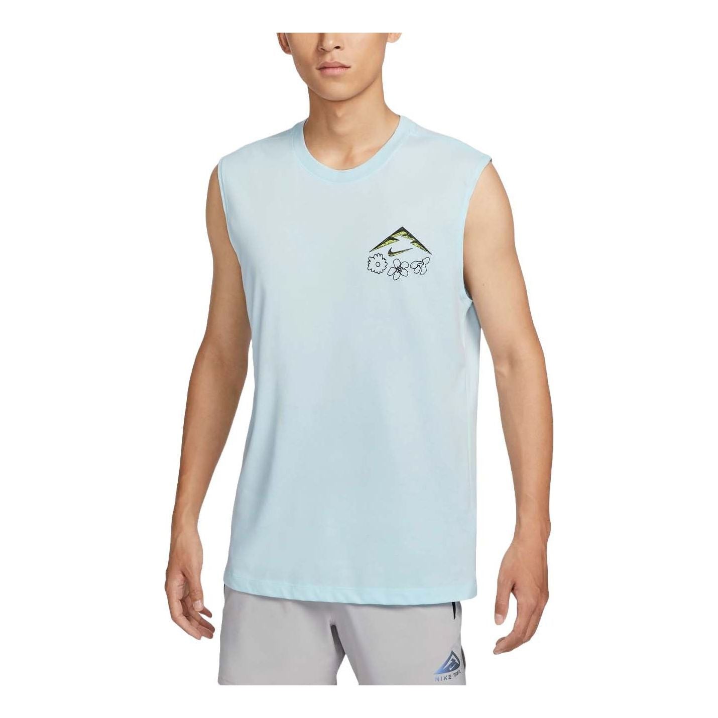 

Спортивный топ Nike Dri-FIT Running Tank Asia Sizing 'Glacier Blue' FZ8053-474, синий