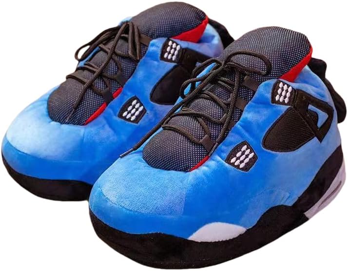 

Домашние тапочки-кроссовки YSLEN для мужчин и женщин- теплые, противоскользящие, пушистые, для дома и улицы, синий