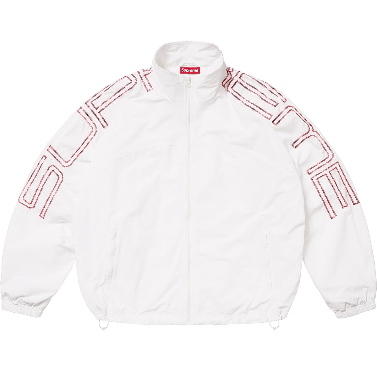 

Supreme Вышитая спортивная куртка, White/White
