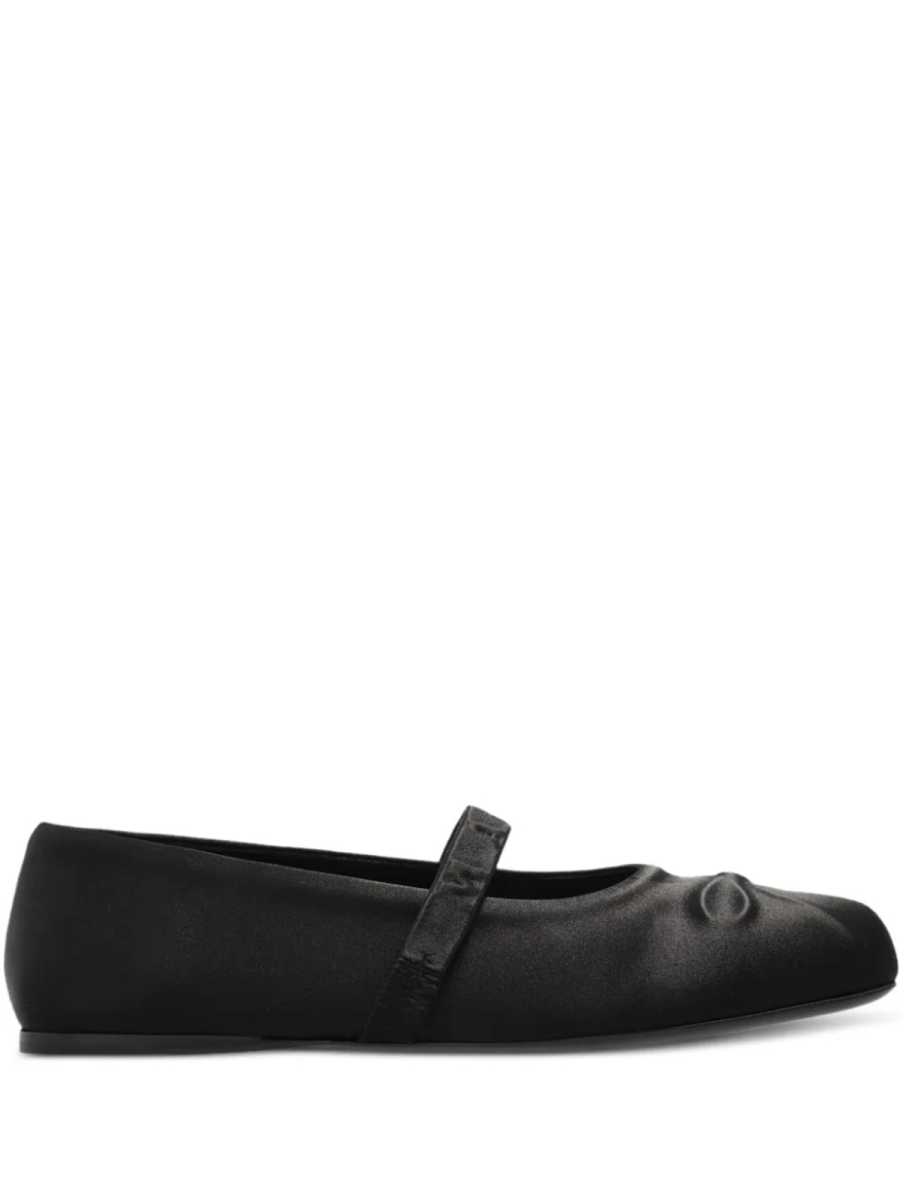 Кожаные балетки Marni, черный