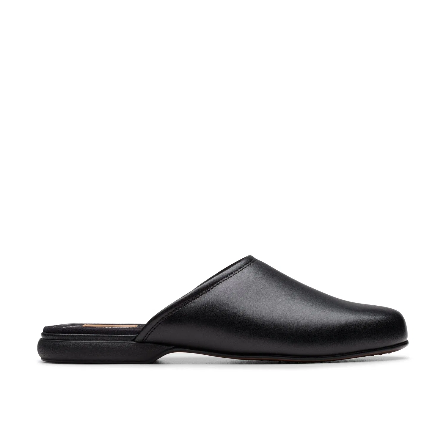 Туфли-мюли кожаные Clarks, черный