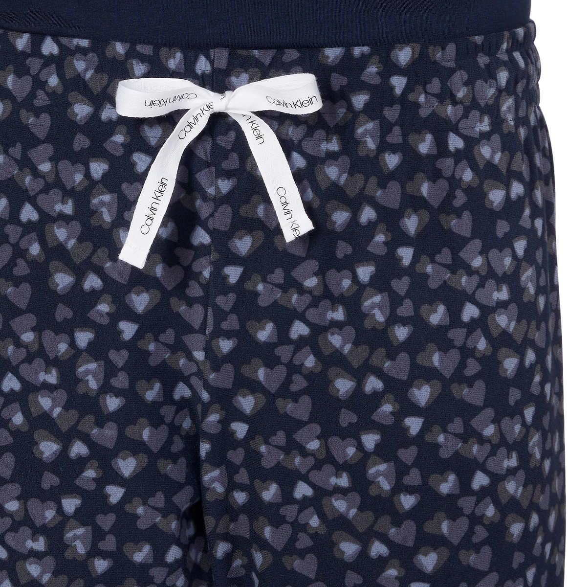 Женский флисовый пижамный комплект Calvin Klein из двух предметов, Blue — фото 4