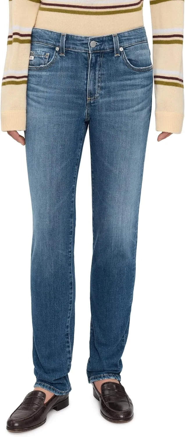 

Женские джинсы AG Sandra Low Rise Slim Straight в цвете 10 Years Illiad