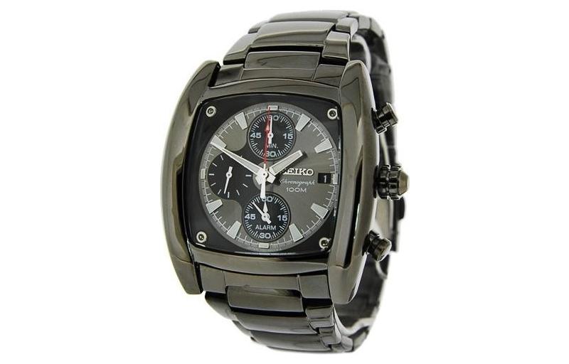 

SEIKO Часы Chronograph Series Quartz Movement Watch Men's Watch Black Dial, Jasper