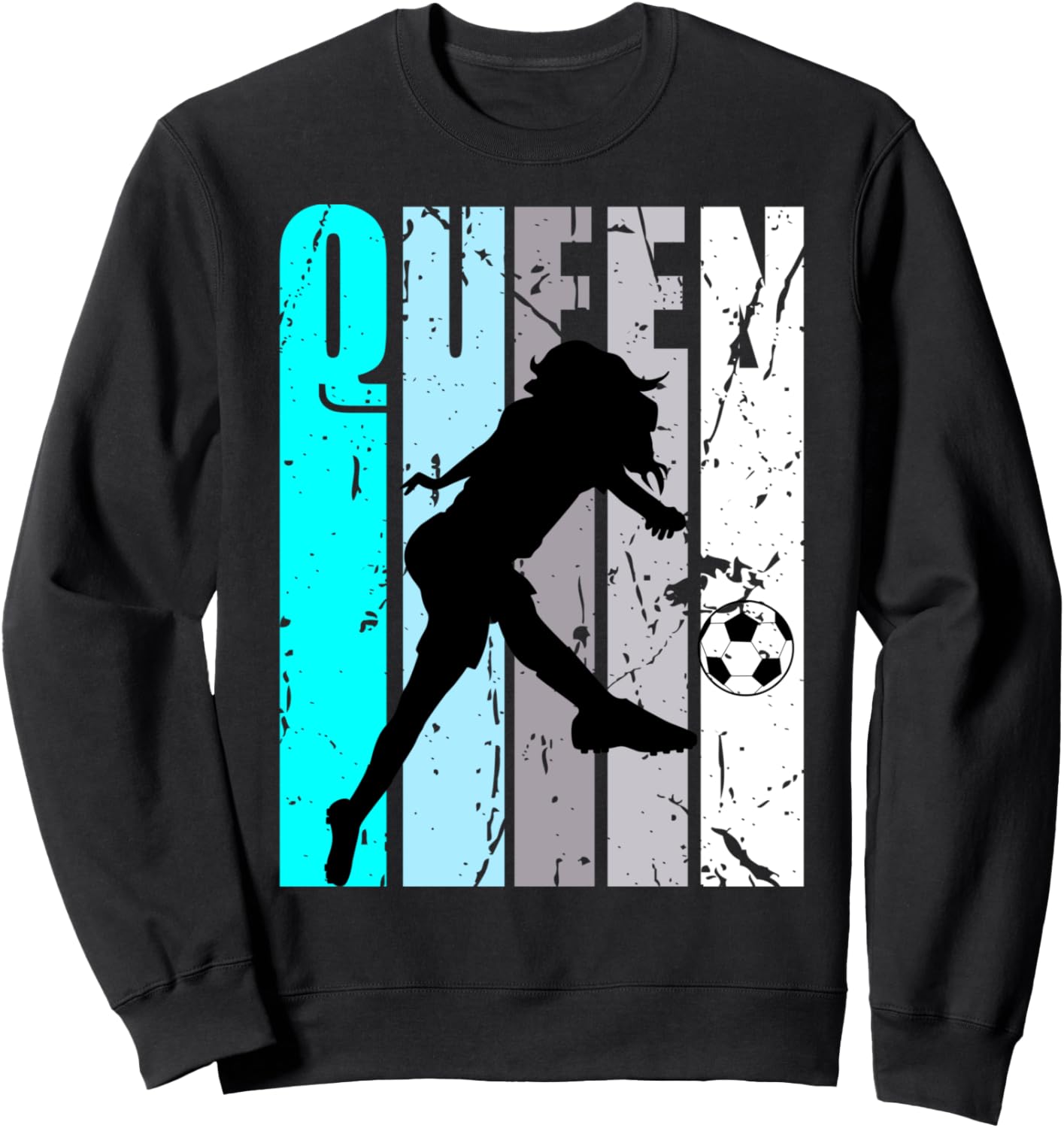

Ретро-толстовка с надписью «Королева футбола, чемпионка, день рождения дочери/внучки» Lush Soccer, черный