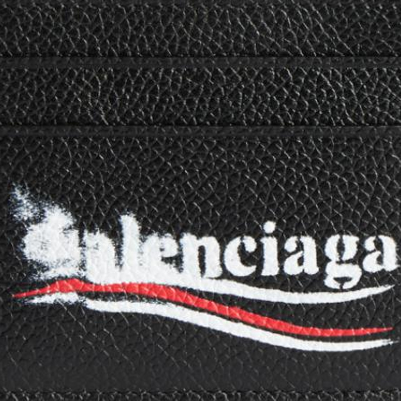 Политический стиль логотипа с принтом картхолдер Balenciaga — фото 3
