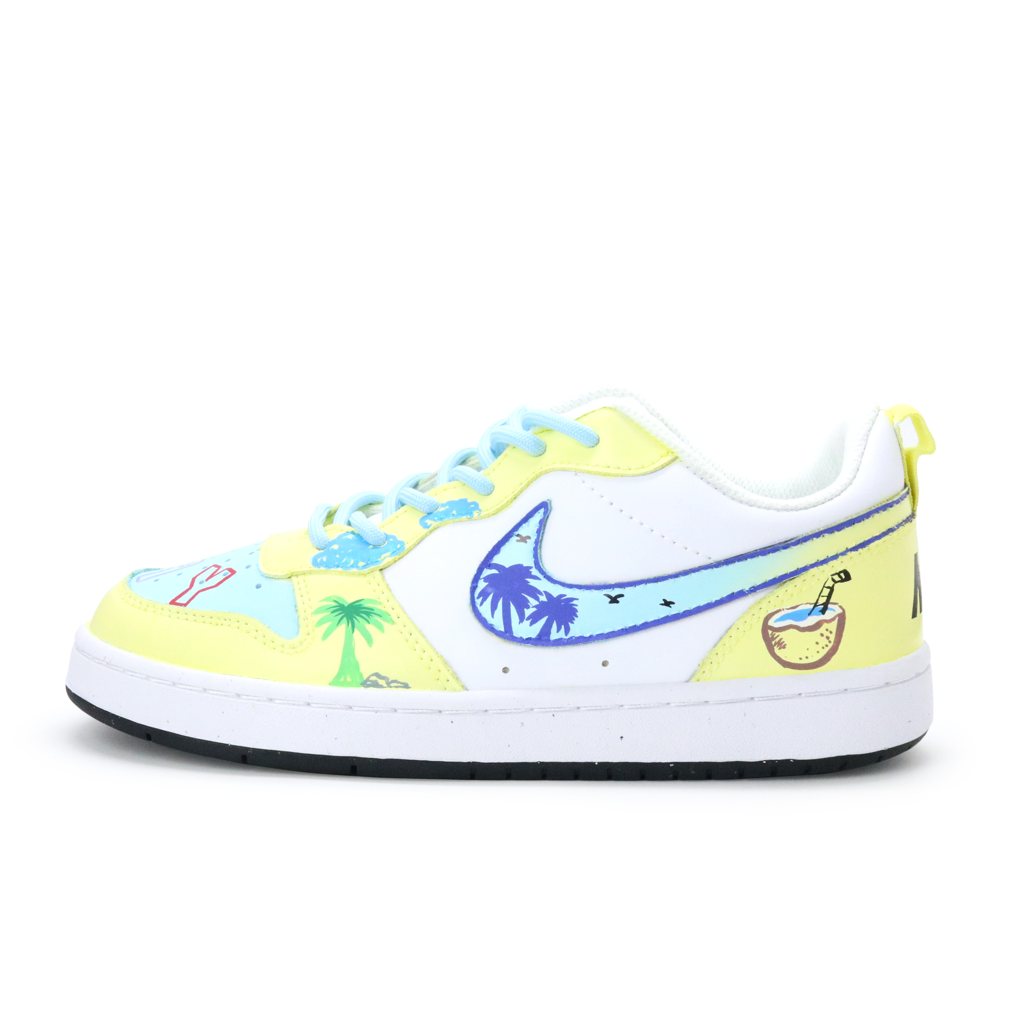 

Nike Низкие детские кроссовки для скейтбординга Court Borough Vacation Hawaii Cheese Yellow Teenagers