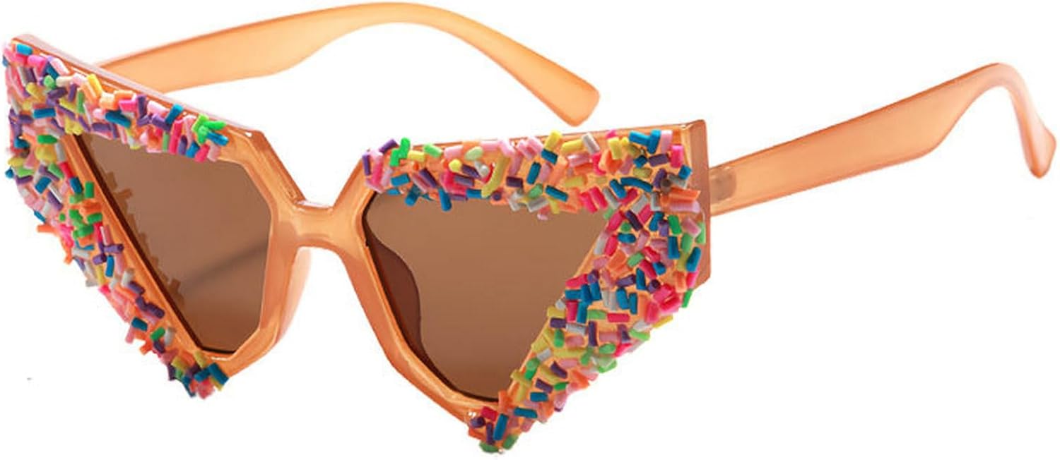 

Популярные винтажные солнцезащитные очки в форме конфетного торта для женщин, роскошные женские солнцезащитные очки «кошачий глаз» для дам, милые очки для вечеринок mincl, C4