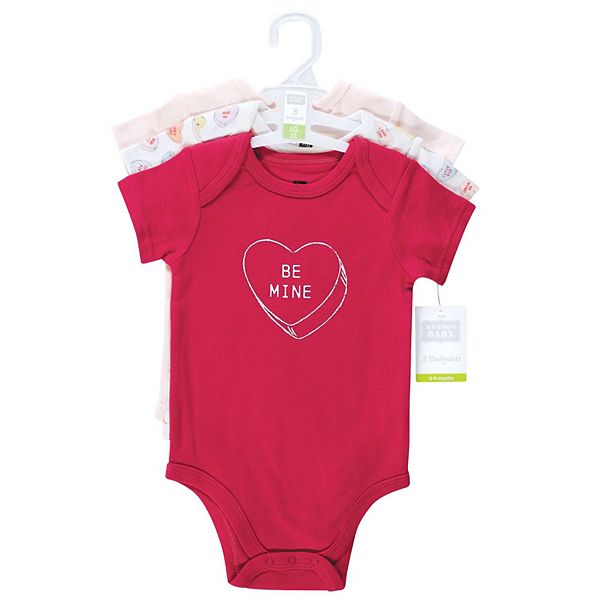 Боди для девочки из хлопка, be mine valentine Hudson Baby — фото 2