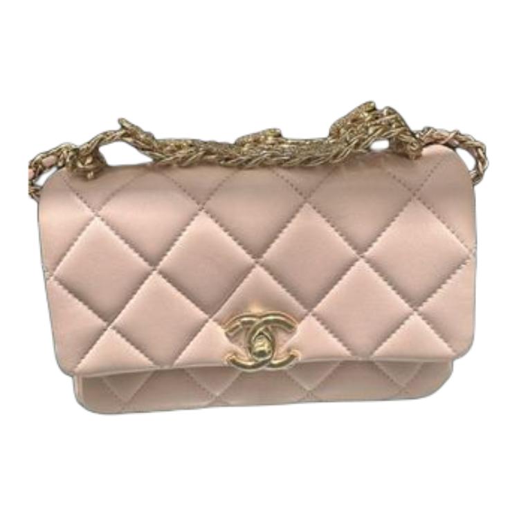 

CHANEL Сумка-клапан из овчины, сумка через плечо, мини, женская, розовая