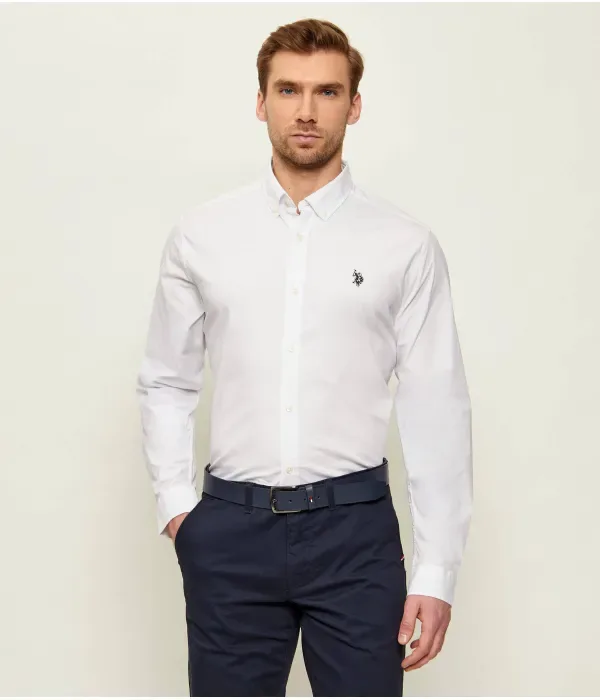 Рубашка classic fit Us Polo Assn, белый — фото 3