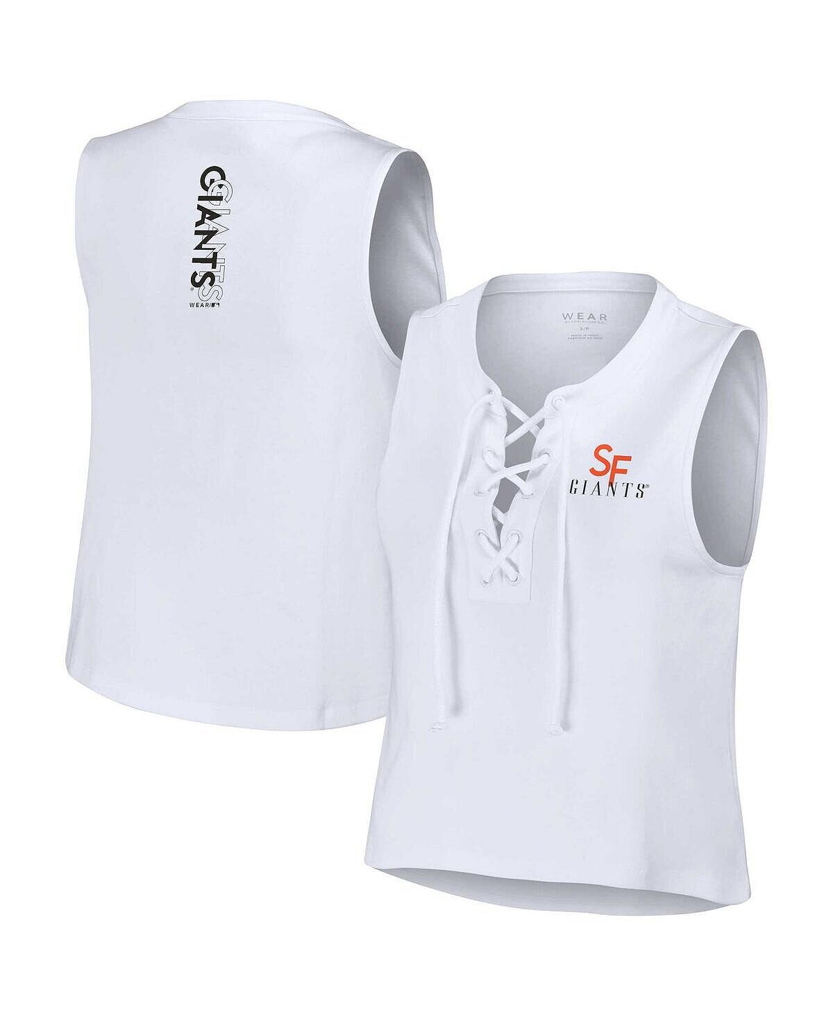 

Женская белая майка на шнуровке San Francisco Giants WEAR by Erin Andrews, белый