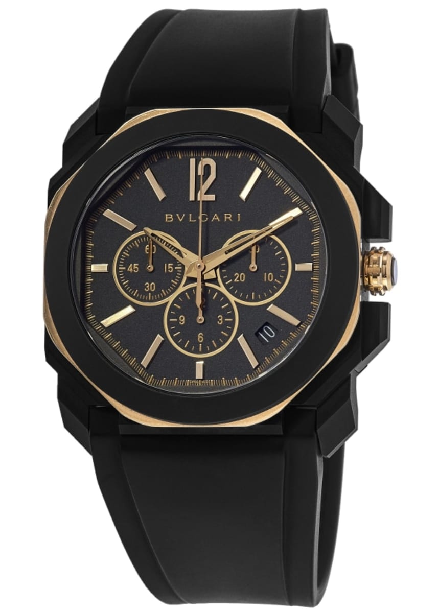 

Мужские часы Bulgari Octo Velocissimo Automatic с черным стальным каучуковым ремешком 103075