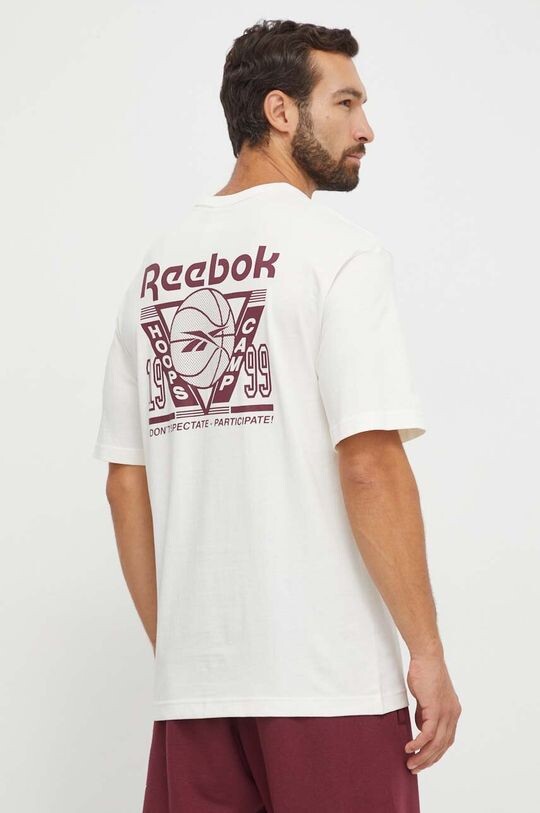 

Баскетбольная хлопковая футболка Reebok Classic, бежевый