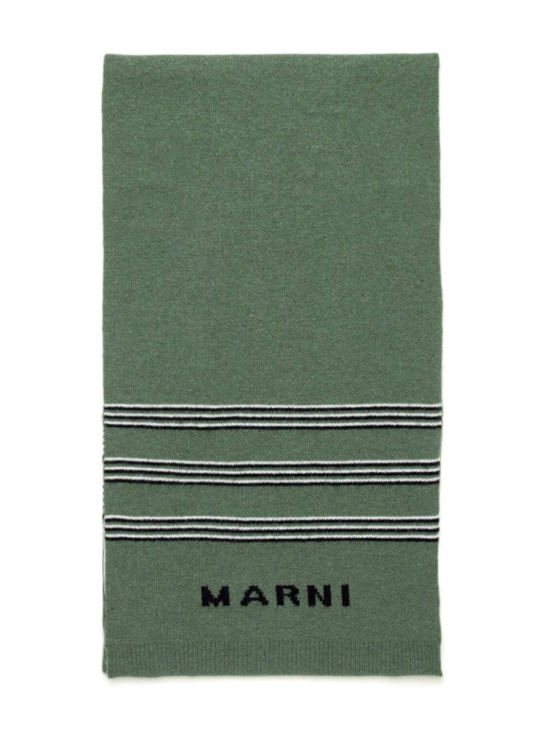 

Marni Kids шарф с контрастными полосками, зеленый