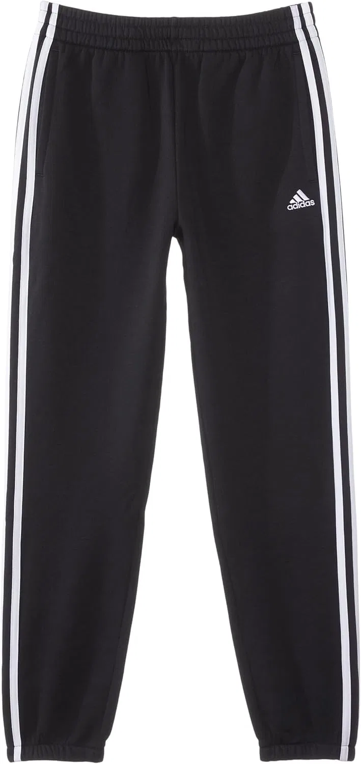 Детские хлопковые флисовые спортивные брюки Adidas, черный 3