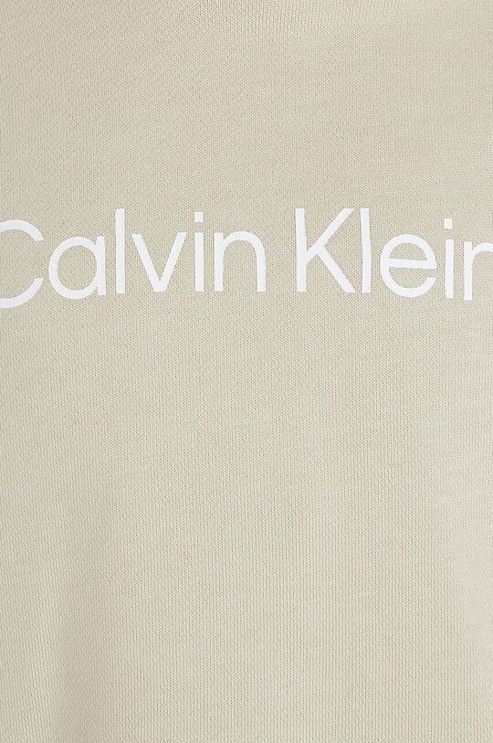 Детская хлопковая толстовка Calvin Klein Jeans, бежевый — фото 4